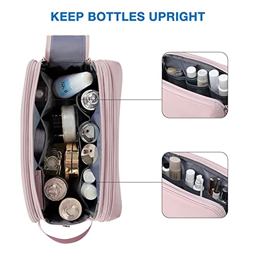 BAGSMART Toiletry Bag for Men, Travel Toiletry Organizer Dopp Kit Water-resistant Shaving Bag for Toiletries Accessories, Door Room Essentials,Pink-large - color: Pink, size: Large