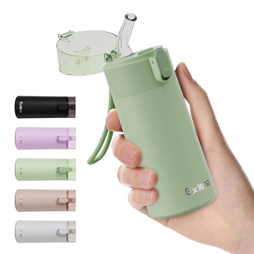 5oz Small Water Bottles with Straw, Mini Water Bottle with One-Hand Open Design, Leak-Proof Locking Lid for Hot&Cold Drinks, Small Travel Water Bottle - 100% Leakproof for School, Travel...(Mint) - color: Mint, size: 5.1 Ounces