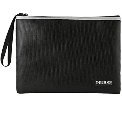 Fireproof Waterproof Money Document Bag - Safe Zipper Bags with Reflective Strip, Fire & Water Proof Storage Organizer Pouch for A4 Important Documents Holder,File,Cash,Passport,Tablet (13.4" x 9.8") - size: 13.4" x 9.8"