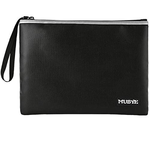 Fireproof Waterproof Money Document Bag - Safe Zipper Bags with Reflective Strip, Fire & Water Proof Storage Organizer Pouch for A4 Important Documents Holder,File,Cash,Passport,Tablet (13.4" x 9.8") - size: 13.4" x 9.8"