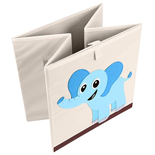 Foldable Animal Cube Storage Bins Fabric Toy Box/Chest/Organizer for Kids Nursery, 13 inch (Elegant Giraffe) - color: Elegant Giraffe