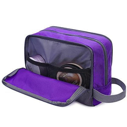 Toiletry Bag for Men Hanging Dopp Kit Water Resistant Shaving Bag Small Toiletry Bag for Traveling (Dark Purple) - color: Dark Purple