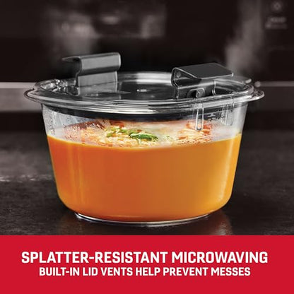 Rubbermaid Brilliance® Round Leak Proof Food Storage Containers, 6 Piece Set (Pack of 2) - size: 6-Piece (Rounds, Pack of 2)