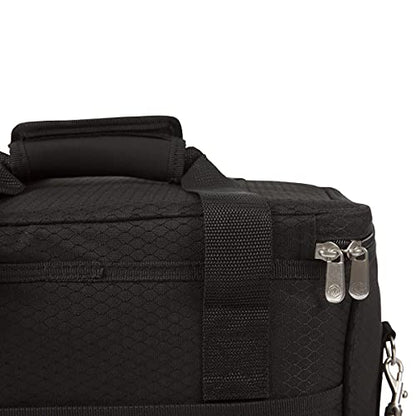 Picnic TIME Cellar 6-Bottle Wine Carrier & Cooler Tote, Insulated Padded Wine Cooler Bag for Travel, Portable Water-Resistant Wine Bag, (Black with Gray Accents) - style: Wine Carrier