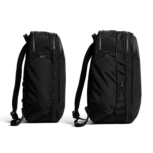 Bellroy Transit Travel Pack Pro (30–38 liter carry-on travel backpack, with laptop sleeve, RFID protection and zip bottle pocket) - Black - color: Black