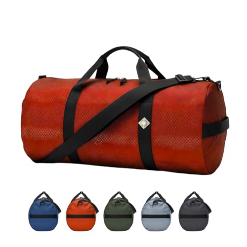 44L Daily Duffel Bag, Heavy-Duty Gear Bag, 1050D Tuff Cloth, Diamond Ripstop, Reinforced Stitching - Orange (12" x 24") - color: International Orange, size: 12" x 24" (44 Liters)