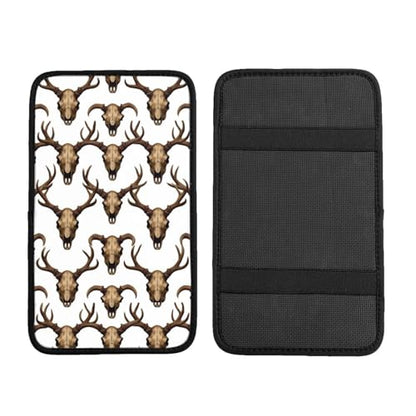 Universal Fit Auto Armrest Cover, Deer Hunting - Deer Head Camoflauge Deer, Soft Pad for Center Console Protection in Sedans, SUVs, Trucks and Vans - color: Picture (617)