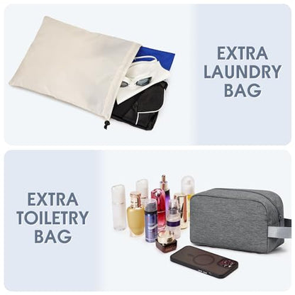 For Spirit Airlines Personal Item Bag Underseat Carry On Bag with Wet Pocket & Shoe Compartment & USB Charging Port - color: Grey