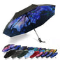 SY COMPACT Travel Umbrella - Windproof Automatic Compact Umbrella for Rain, Lightest 8-Rib, Small, Strong & Portable, Durable Grip, Fits Backpack & Car, Factory Direct (UV Available) - color: UPF-Bellflower