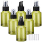 Segbeauty 6pcs 2oz Glass Pump Bottle Dispenser of 3pcs Travel Lotion Container, 3pcs Travel Spray Bottle, 60ml Refillable Perfume Atomizer Empty Lotion Bottles, Small Glass Bottles for Toiletries - size: 2oz+2 fl oz
