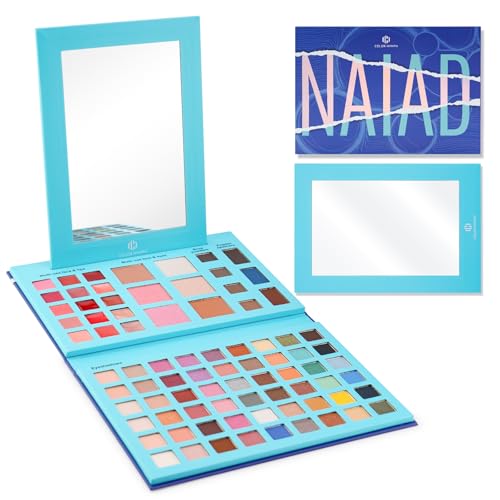 Color Nymph All In One Makeup Palette丨Travel Size Make Up Palette, Full Face Makeup Set for Girls Women, Portable Makeup Kit Includes Eyeshadows Blush Bronzer Highlighter Lip Oil & Big Mirror