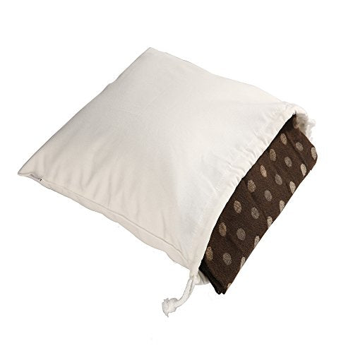 100% Cotton Canvas Travel Laundry Bag, 2-Pack - color: White, size: Small