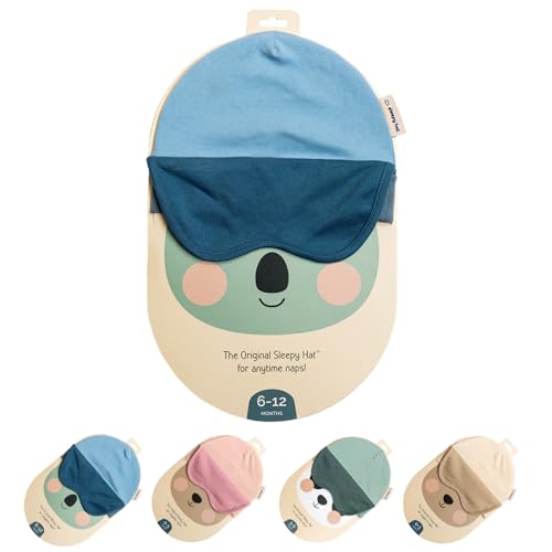 The Original Baby Sleep Mask & Soft Eye Shade – Newborn, Sun Hat & Beanie – Travel & Baby Gifts - color: Blue, size: 0-3 Months