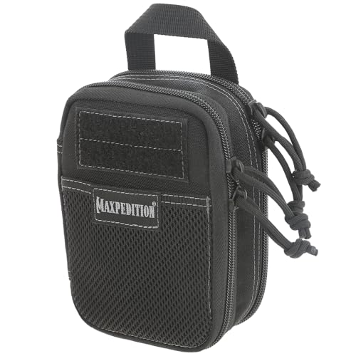 MAXPEDITION Double-Decker Pocket Organizer, Tactical Tool Pouch for Organization, EDC Pouch for Everyday Carry - color: Black, size: 4" x 6" Mini