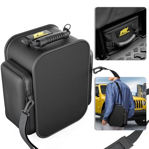 MIKKUPPA Under Seat Storage - Compatible with 2007-2024 Jeep Wrangler JK JL JLU Sports Rubicon Gladiator JT - Portable Rear Under Seat Storage Organizer Tool Kit