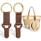 Niveaya Hat Clip for Travel on Bag - 2 Pack, Vacation Beach Cruise Essentials Accessory for Travel Handbag Backpack Luggage, Securely Hold to Keep Hat Shaped, Brown+Brown - color: 2PCS Brown+Brown