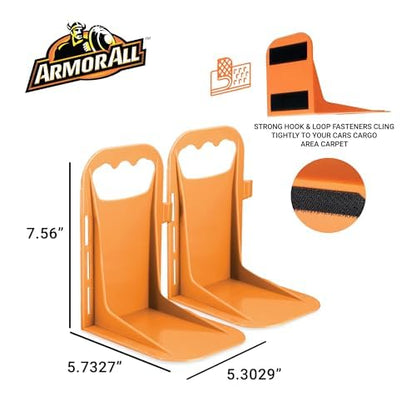 Armor All Trunk Cargo Blocks, Cargo Dividers, Trunk Dividers, Hook & Loop Trunk Organizer Blocks to Hold Cargo in Place, Cargo Containment System for Cars, Trucks, SUVs, Vans, 4 Pieces - size: 4 Pack