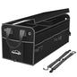 EPAuto Car Trunk Organizer with Adjustable Multi Compartment, Removal Lid and Securing Straps, Black - color: Black, size: 3-Compartment w/ Lids