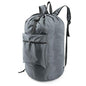 BeeGreen Gray Laundry Backpack w Adjustable Shoulder Straps & Drawstring College Dorm Room Essentials w Handle for Travel Trip Lightweight Durable Laundry Bag Hamper Portable - color: Grey, style: With Front Zipper Pocket