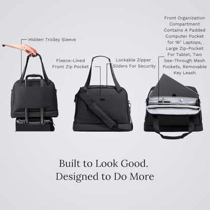 Knack Expandable Metro Duffel Midnight Black - color: Midnight Black, style: Metro Duffel