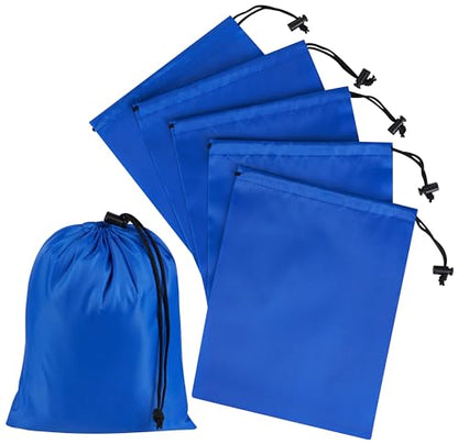 PALTERWEAR Drawstring Bag with Toggle - Nylon Cinch and Ditty Pouch Six-Pack (Blue, 7 x 9 Inch, Set of 6) - color: Blue, size: 7 x 9 Inch