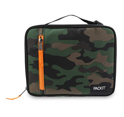 PackIt Freezable Classic Lunch Box, Camo, Built with EcoFreeze Technology, Collapsible, Reusable, Zip Closure With Zip Front Pocket and Buckle Handle, Perfect for Lunches - color: Camo