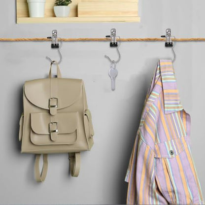 Boot Hanger Clips, 12-Pack Laundry Hanging Hooks Clothes Pins for Closet Organizer, Heavy Duty Hanger Clips for Pants, Socks, Towels, Hats, Boots, and Travel, Space-Saving Clothes Clips for Home Use