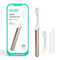 Quip Metal Sonic Electric Toothbrush for Adults - Time Travel & Soft Bristles with Travel Case & Replacement Brush Head - 3 Month Battery Life, Dawn Peach Gold - color: Dawn Peach Gold