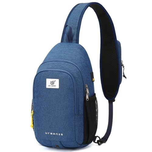 SKYSPER Sling Bag Anti Theft Crossbody Bag RFID Lightweight Travel Shoulder Chest Bag for Hiking Walking - color: Blue