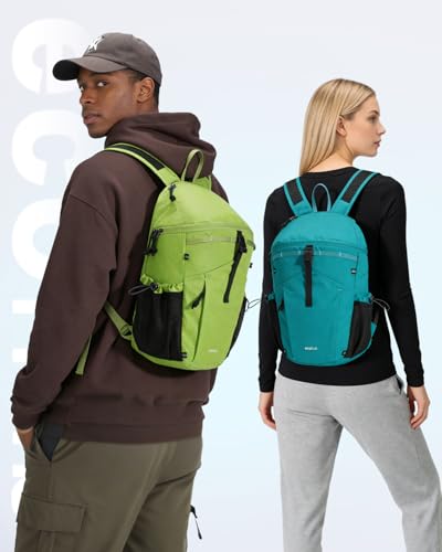 ECOHUB 15L Ultra-Lightweight Packable Backpack, Casual Daypack for Daily Use, Small Hiking & Travel, Foldable Backpack, Water-Resistant Nylon, Reflective Design - color: Pacific Teal