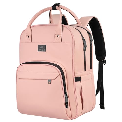 MATEIN Nursing Backpack, Waterproof Home Health Nurse Bag for College with Removable Organizer, 15.6 Inch Travel Laptop Backpack Medical Clinical Doctor Work Bag for Women, Pink Nursing Essentials - color: Pink, size: 15.6 Inch