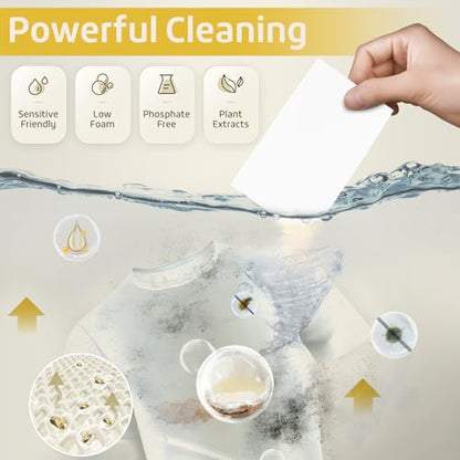 Poesie Laundry Detergent Sheet Lemon Scent 160 Count Non Plastic Travel Laundry Kit No waste Portable Washing Sheets Detergent for Machine Wash & Hand Wash - size: 160 Count (Pack of 1)