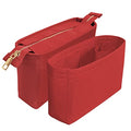 Felt Tote Bag organizer with Zipper Small Purse Organizer Insert With 2 Packs fits NeoNoe Series,Red - color: Red