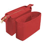Felt Tote Bag organizer with Zipper Small Purse Organizer Insert With 2 Packs fits NeoNoe Series,Red - color: Red
