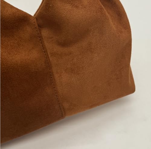 Slouchy Suede Crescent Crossbody Purses Women Cute Hobo Bags Trendy Satchels Underarm Shoulder Bag Travel Tote Handbag 2026 - color: A Suede Burgundy-no Strap
