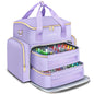 YOREPEK Extra Large Nail Polish Organizer Case Holds 96 to 100+ Bottles (15ml/0.5 fl.oz) UV lamp, Gel Polish Travel Case Bag with 2 Removable Pouches Fits Nail Suppiles, Gifts for Manicurist, Purple - color: Purple-96bottles