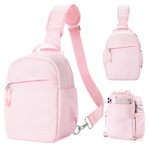K&F CONCEPT Small Camera Bag for Photographer, Camera Sling Crossbody bag for DSLR/SLR/Mirrorless Camera, Compact Camera Case for Men and Women, Light Pink - color: Light Pink, size: Sling Bag-5L