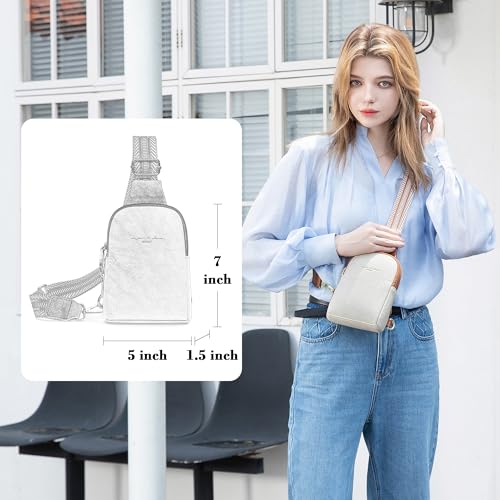Haytijoe Small Anti Theft Crossbody Bag for Women Faux Leather Lightweight Sling Bags RFID Blocking Fanny Pack for Travel - color: Apricot Brown