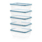 Snapware Plastic Total Solutions (5-Pack, 3 Cup) Food Storage Containers Set, Airtight & Leakproof Plastic Locking BPA-Free Lids Tupperware, Freezer Dishwasher Microwave Safe - size: 5 Pack, style: 3 Cup