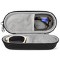 Double Eyeglasses Case, Dual Glasses Sunglasses Organizer with Zipper Closure, Eyewear Storage Box for Men Women Travel - color: Black