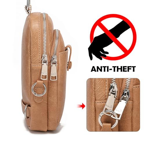 INICAT Anti Theft Crossbody Bags for Women Travel Small Sling Bag Fanny Packs Cross Body Purses Everyday - color: Earth Yellow', size: Large