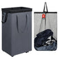 DOKEHOM 90L X-Large Laundry Basket with Removable Wash Bag on Wheels, Collapsible Rolling Laundry Hamper, Foldable Clothes Organizer, Folding Washing Bin (Grey) - color: Grey, size: X-Large Pro 29"