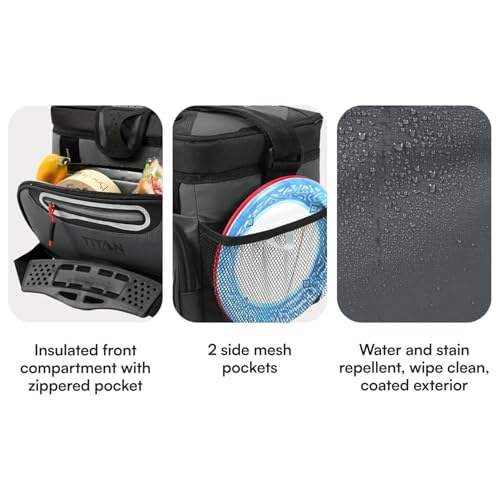 Titan by Arctic Zone Deep Freeze Cooler - Zipperless Hardbody Cooler - Deep Freeze Insulation, HardBody Liner, and SmartShelf - color: Sharkskin Gray, size: 9 Can