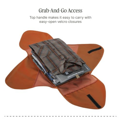 Eagle Creek Pack-It Reveal Garment Folder - Travel Garment Bag with Compression Wings to Maximize Luggage Space - Convenient Top Handle - Quick Drying Material - Mandarin - Large - color: Mandarin