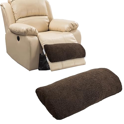 Recliner Leg Rest Cushion Sofa Footrest Pillow (23 x 10 x 2 in) Multi Purpose Half Moon Foot Pillow Under Knee Pillow for Leg, Neck, Waist, Ankle Support (1Pcs, Brown) - color: Brown, size: 1Pcs