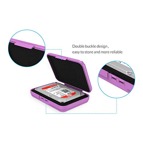 ORICO External Hard Drive Case for 3.5 Inch HDD/SSD 5 Packs Portable Hard Drive Carrying Protective Storage Box Anti-Static and Shockproof (Multicolor)-PHX5C - color: Multi-Color