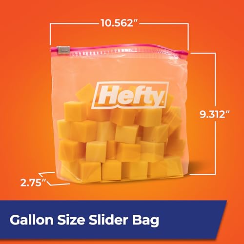 Hefty Slider Storage Bags, Gallon, 15 Count (Pack of 2) - size: 15 Count (Pack of 18)