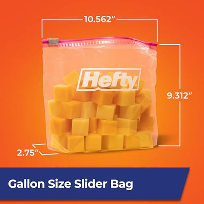 Hefty Slider Storage Bags, Gallon, 15 Count (Pack of 2) - size: 15 Count (Pack of 18)