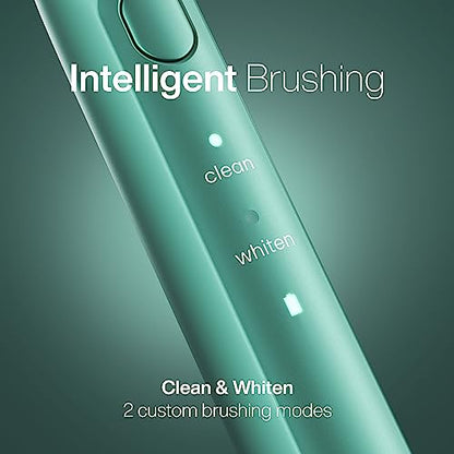 Aquasonic Icon ADA-Accepted Rechargeable Toothbrush | Magnetic Holder & Slim Travel Case | 2 Brushing Modes & Smart Timers | Gentle Micro-Vibrations (Mint) - color: Mint