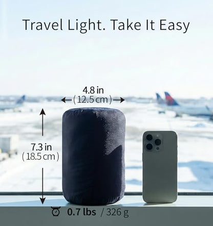 Litume Travel Camping Blanket Lightweight and Breathable, 67 x 48 in Soft Airplane Flight Blanket for Travelers, Foldable Sheet with Stuff Sack for Train, Camp, backapcking, Office, Home (E651 Grey) - color: Dark Grey